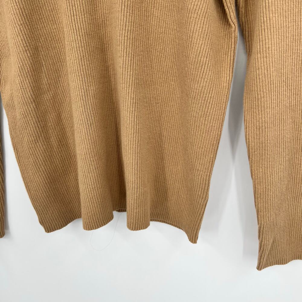 NEW Lauren Ralph Lauren sweater classic long sleeve ribbed camel turtleneck XL - Picture 4 of 9